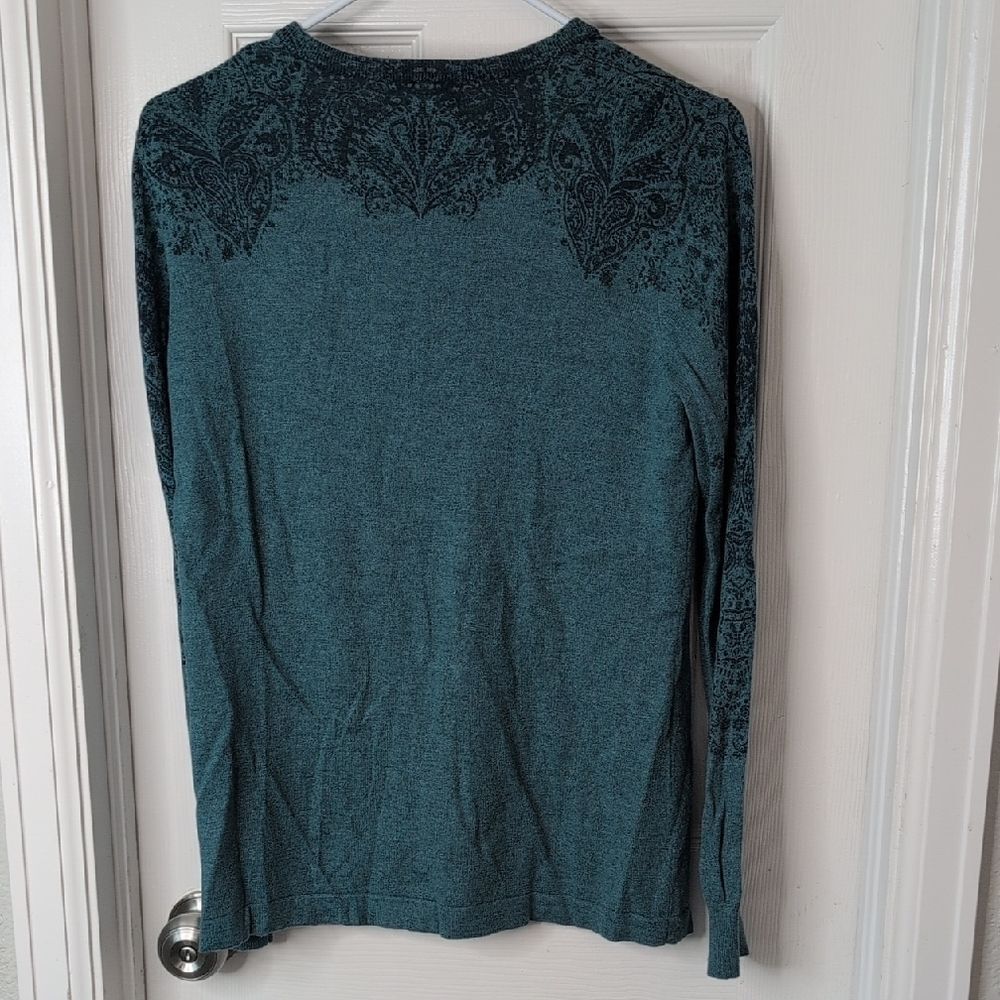 Eddie Bauer Teal Cardigan Sweater Angora Blend - Picture 5 of 11
